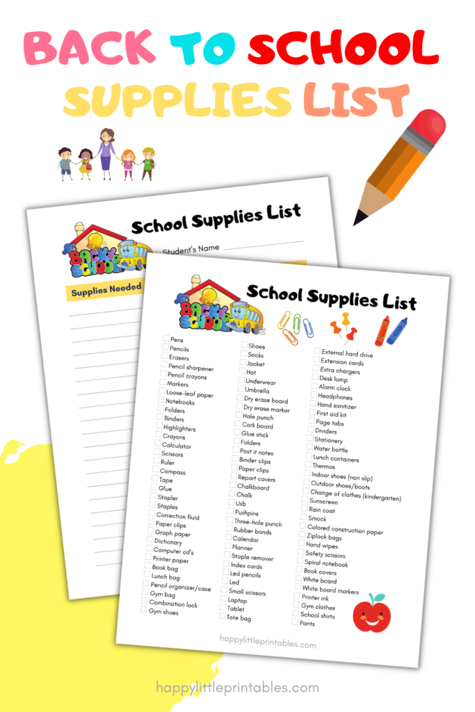 Free Printable Home Office Supplies List
