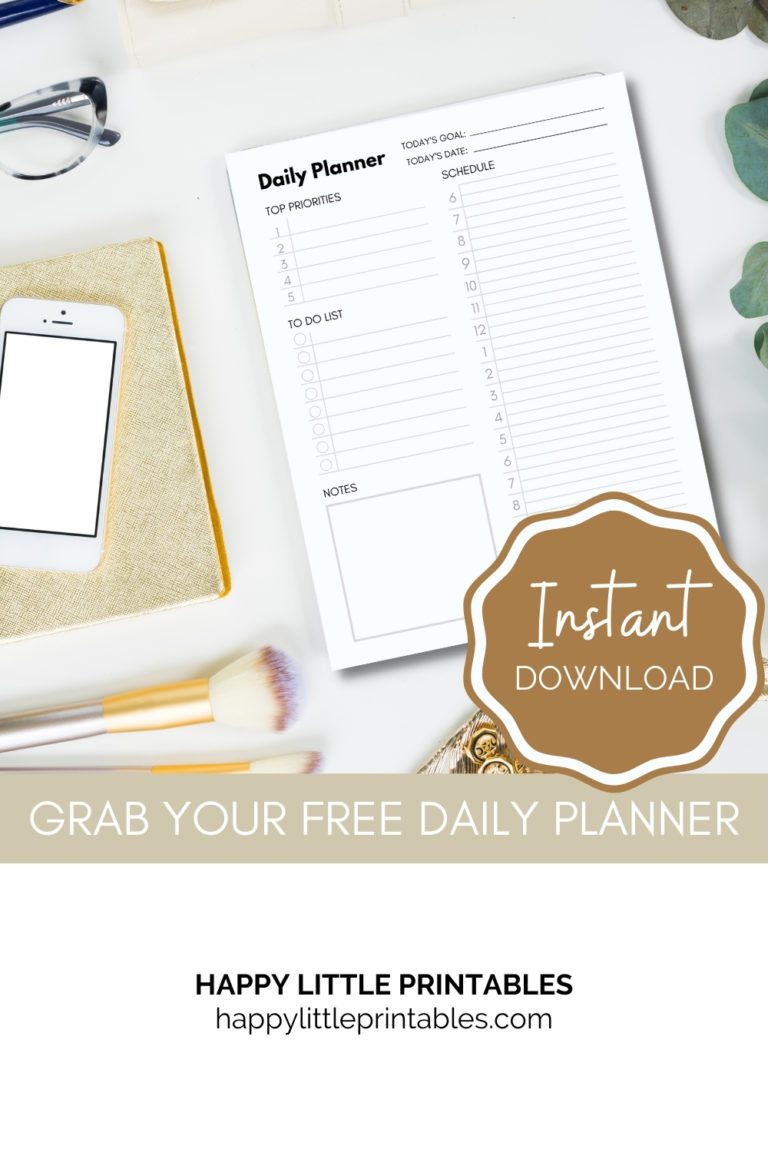 Free Printable Daily Planner 001
